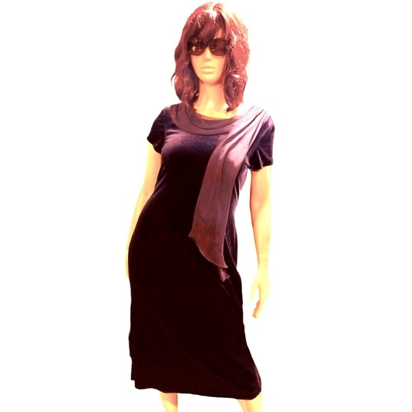 Connected Purple Velvet Dress - Picture 1 of 4